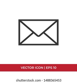 Envelope vector icon in modern design style for web site and mobile app