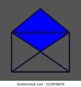 envelope vector icon sign symbol. isolated graphic illustration