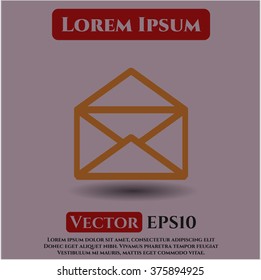 Envelope vector icon or symbol