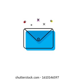 
envelope vector icon symbol isolated white background