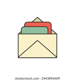envelope vector image and background texture