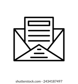 Symboldesign für Umschlagvektorlinie