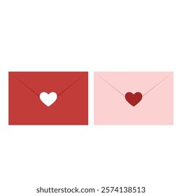 Envelope vector. Love letter for Valentines day.