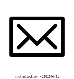 envelope vector, message icon symbol suitable for user interface and any purposes. isolated on white background