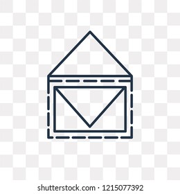 Envelope vector outline icon isolated on transparent background, high quality linear Envelope transparency concept can be used web and mobile