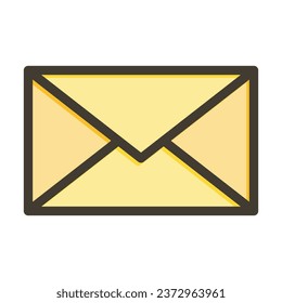 Envelope Vector Thick Line Filled Colors Icon For Personal And Commercial Use.

