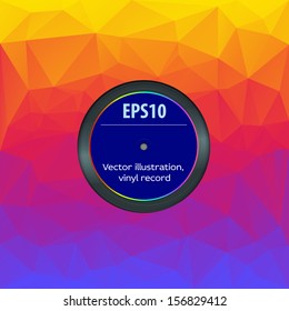 Envelope, vinyl record, editable vector illustration