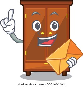 With envelope wardrobe in the a character shape