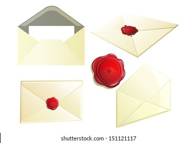  Envelope with wax seal
