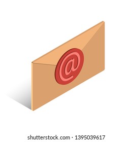 Envelope for web design. Email marketing. Vector mockup. Letter icon. Vector button. Email delivery icon line symbol. Envelope office mockup, paper letter mail illustration.