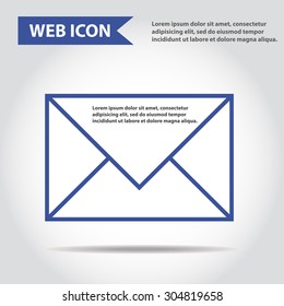 Envelope web icon, message sign, vector.