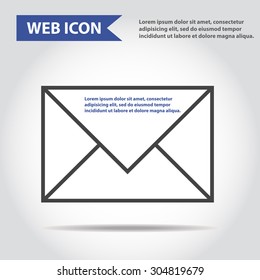 Envelope web icon, message sign, vector.