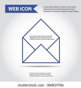Envelope web icon, message sign, vector.