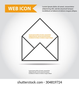 Envelope web icon, message sign, vector.