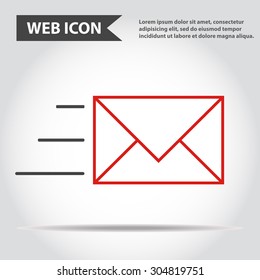 Envelope web icon, message sign, vector.