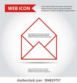 Envelope web icon, message sign, vector.