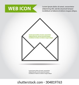 Envelope web icon, message sign, vector.