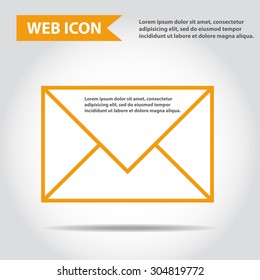 Envelope web icon, message sign, vector.