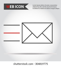 Envelope web icon, message sign, vector.