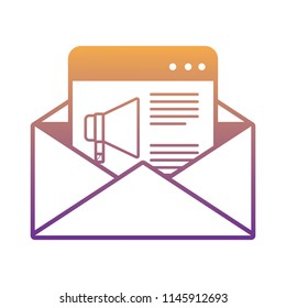 envelope and web page interface