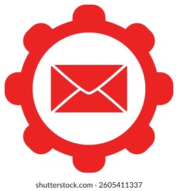 Envelope and wheel on white