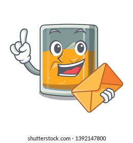 With envelope whiskey islated with in the character