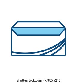 envelope  white and blue vector illustration