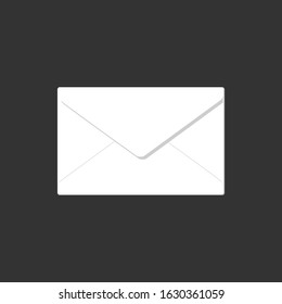 Envelope White letter on deep gray background vector