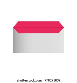envelope white and pink vector illustration