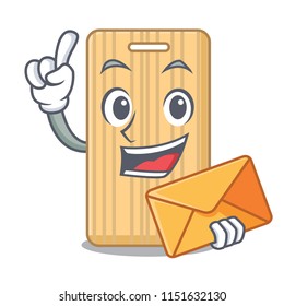 With envelope wooden cutting board character cartoon