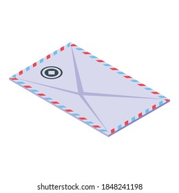 Envelope writing icon. Isometric of envelope writing vector icon for web design isolated on white background