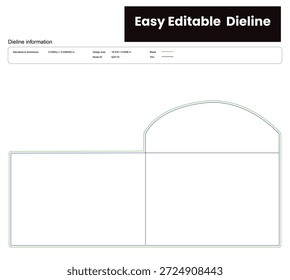 envelope_folder dieline caja de Plantilla dieline líneas de troquel embalaje personalizado dieline caja de cartón dieline pizza diseño de embalaje de productos imprimibles,