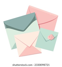 envelopes bundle design over white