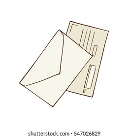 Envelopes, color vector illustration.