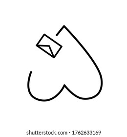 Envelopes. Cute mail logo. Media sticker icon.a paper letter.Postal envelope.Love letter.Valentine's day.letter paper