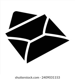 Envelopes in different positions and color. Folded and unfolded envelope mockup isolated on a white background.