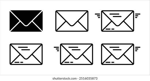 Conjunto de ícones dos envelopes. ícone do e-mail vetor. Ícone de email. Ilustração do envelope