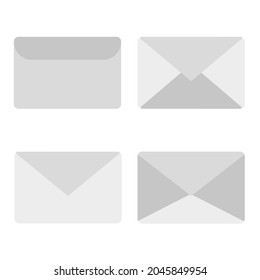 Envelopes icon set. Letter symbol. Send logo. Communication background. Template design. Vector illustration. Stock image.