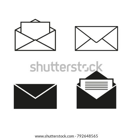 Envelopes icons set