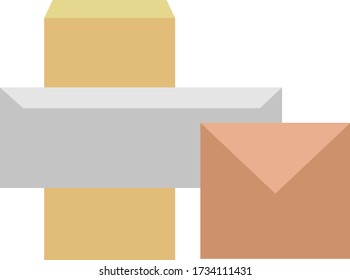 Sobres, ilustración, vector sobre fondo blanco