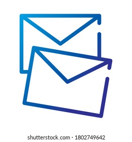 envuelve el diseño de la ilustración vectorial del estilo de gradiente de correo