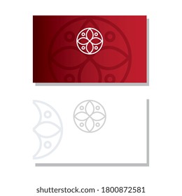 envelopes red and white color mockup with sign, corporate identity vector illustration design