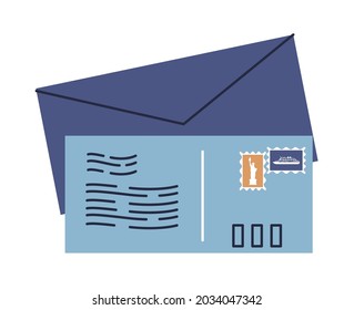 sobres con sellos de servicio postal
