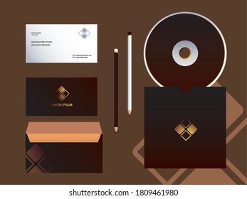 envelopes y pencil elements of brand identity vector illustration design