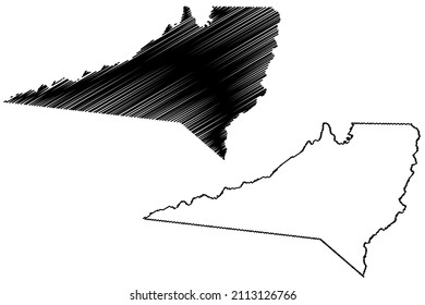 Envira municipality (Amazonas state, Municipalities of Brazil, Federative Republic of Brazil) map vector illustration, scribble sketch Envira map