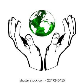 ENVIROMENT EARTH DESIGN ICON IN VECTOR