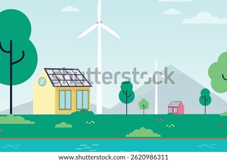 Enviroment Eco-Friendly Vector Background Illustration