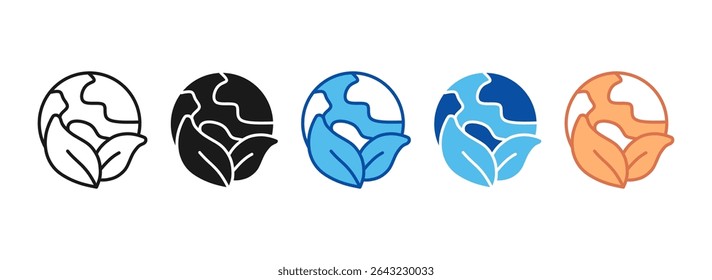 Enviroment Icon Set Multiple Style Collection