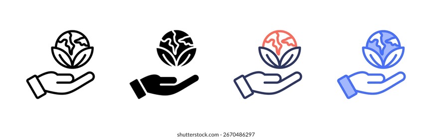 Enviroment icon set multiple style collection