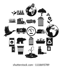 Enviroment protection icons set. Simple set of 25 enviroment protection vector icons for web isolated on white background